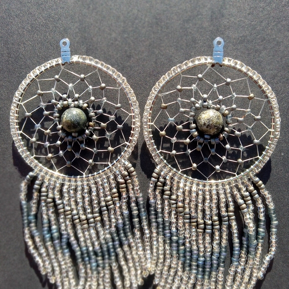 Handmade beaded Dream catcher earrings - Picture 12 of 12